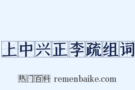 上中兴正李疏组词是什么意思的图片